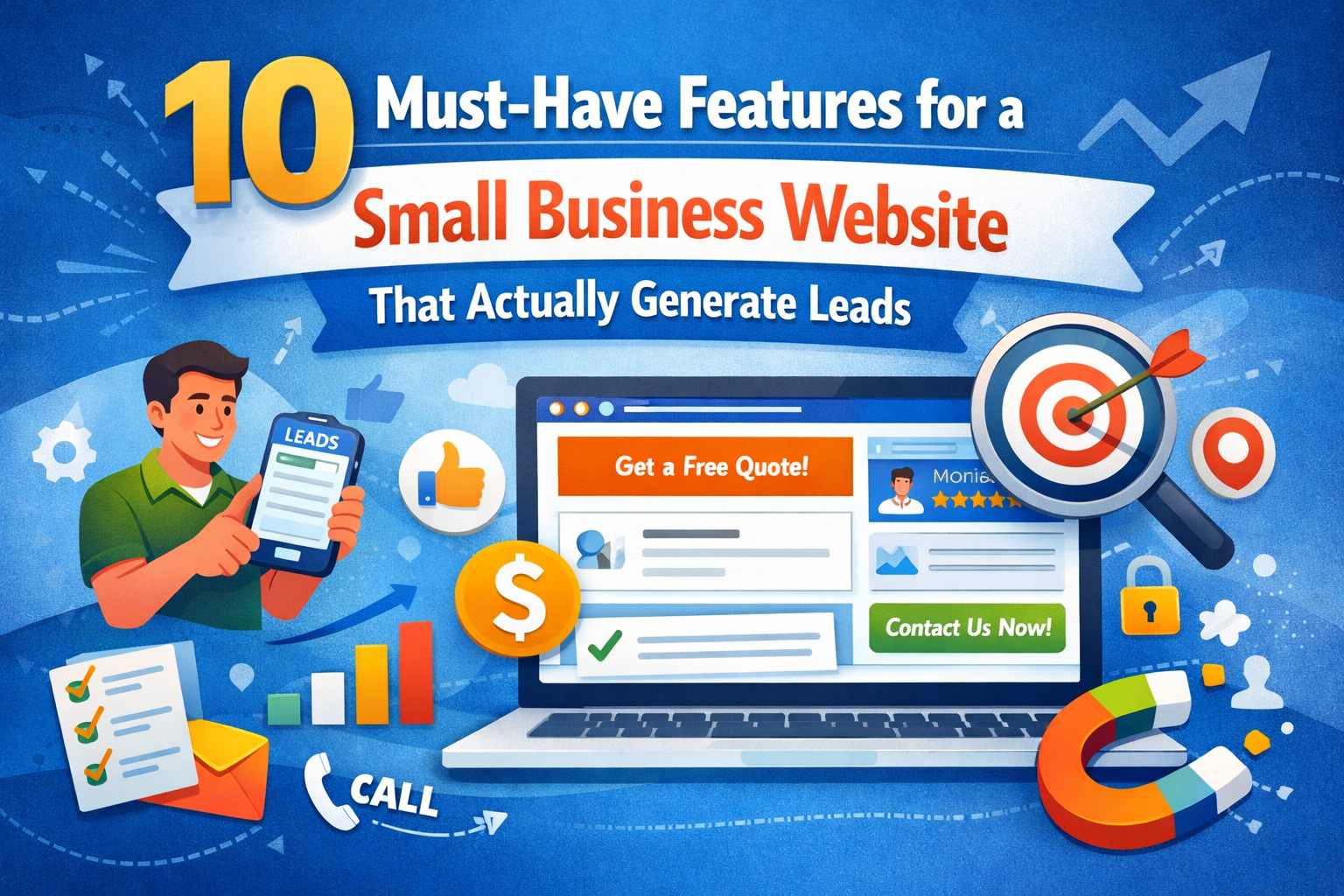 small business website lead generation features